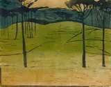 Alice Goldin, Rhodes Nuweland III (Rhodes Newlands III), 1974, colour screenprint on tissue paper