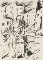 From the Visionen Portfolio (Seated Man) by Irma Stern, 1920, lithograph on paper, sold Jul 2025