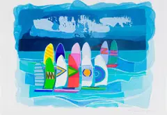 George Boys, Abstract Sails, 2000, acrylic on paper