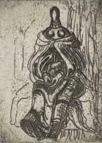 Alexis Preller, Grand Mapogga, 1957, etching on paper