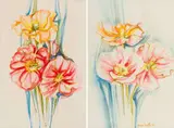 Anna Vorster, Flowers, two, 1981, watercolour on paper