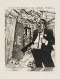 William Kentridge, Buying London with the Trust Money, 1987, etching on paper