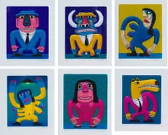 Dating Game Set Series, six by Norman Catherine, giclee print on paper, sold Jul 2025