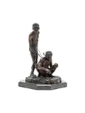 Barry Jackson, Bushman Trackers, 1997, bronze with a brown patina, on a granite base