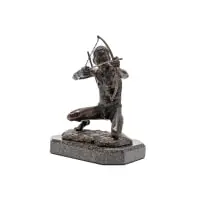 Barry Jackson, Bushman Hunter, 1997, bronze with a brown patina, on a granite base