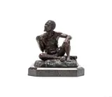 Barry Jackson, Bushman with Ostrich Eggs, 1997, bronze with a brown patina, on a granite base