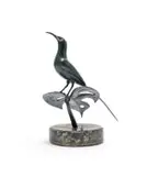 Llewellyn Davies, Model of a Sunbird, bronze, on a granite base