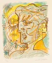 Lady of the Sun by André Masson, lithograph on paper, sold Jul 2025