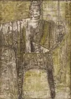 Cecily Sash, The Gladiator, 1962, mixed media on canvas laid down on board