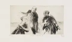 Deborah Bell, Sketchbook VI, drypoint and spitbite aquatint on paper