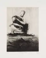 Deborah Bell, Embody Me, drypoint etching and gampi on paper