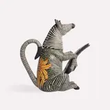 Zebra Teapot by Moshe Sello & Misiwe Hadebe Ntshalinsthali, earthenware clay, underglaze paints and glaze, sold Jun 2025