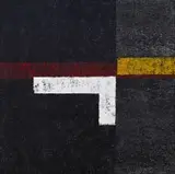 Strijdom van der Merwe, Demarcation I, road paint and acrylic on canvas