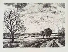 Vasiya Midyangu Ya Vona Vaya Singila III (They Leave Their Families to Sing) by Phillemon Hlungwani, etching on paper, sold Jun 2025