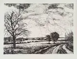 Phillemon Hlungwani, Vasiya Midyangu Ya Vona Vaya Singila III (They Leave Their Families to Sing), etching on paper