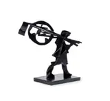 William Kentridge, Untitled (Man with Globe), bronze with a black patina