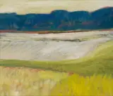 Herman Van Nazareth, Landscape with Mountains in the Distance, oil on board