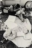 David Goldblatt, Picnic at Hartebeespoort Dam on New Year’s Day, Transvaal (North-West Province), 1965, hand-printed silver gelatin print on fibre-based paper