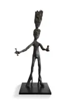 Beezy Bailey, King and Queen, bronze with a brown patina, on a metal base