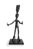 Beezy Bailey, King and Queen, bronze with a brown patina, on a metal base