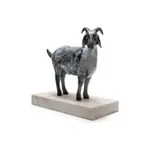 The Scape Goat Series: Goat Girls by Diane Victor and Ruhan Janse van Vuuren, bronze with a light grey patina and mixed media including etching ink, smoke and lacquer on a marble base, offered Jun 2025