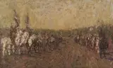 Anton Karstel, Die Gamstoovallei (sic), oil on canvas