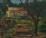 Gregoire Boonzaier, The Tea Room, Wynberg Park, Winter, Cape, oil on board