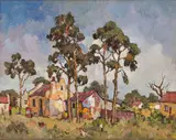 Conrad Theys, Cottages, Trees and Chickens