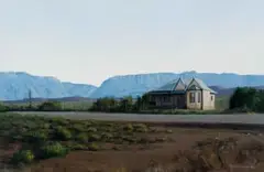 Peter Bonney, Roadside House, acrylic on board