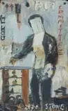 Simon Stone, Got It. Man with Palette, oil on cardboard