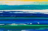 Nils Burwitz, Abstract Seascape, colour screenprint on paper