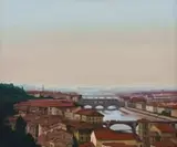 Estelle Marais, Florence from Michelangelo Square, oil on canvas