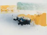 Keith Joubert, Rhino, mixed media on canvas