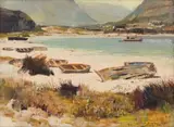 Errol Boyley, Hout Bay, oil on canvas laid down on board
