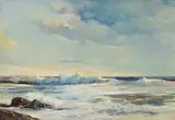 Errol Boyley, Seascape, oil on board