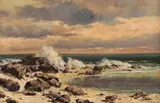 Otto Klar, Seascape, oil on board