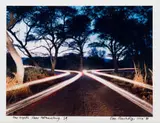 Obie Oberholzer, Car Lights. Near Postmanberg. SA., hand printed colour proof