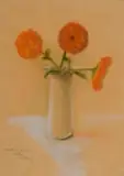 Flowers in a Vase by Pieter van der Westhuizen, pastel on paper, offered Jun 2025