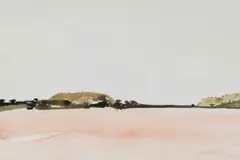Nico Roos, Landscape with Distant Hills, watercolour on paper