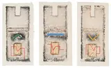 James Coignard, Fragments Evolutifs tryptic, three, carborundum and etching on paper