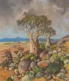 Conrad Theys, Kokerbome, Namakwaland (Fever Trees, Namaqualand), colour pastel on paper