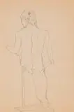 Alexis Preller, Sketch for Wounded Sculpture IV, pencil on paper