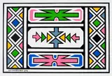 Esther Mahlangu, Untitled, colour screenprint on Somerset Velvet 330gsm paper with varnish