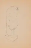 Alexis Preller, Untitled (Torso), pencil on paper