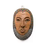 Ann Marais, Mask, painted and glazed ceramic