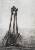 Donald Makola, Her Aim, etching on paper