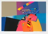Paul Blomkamp, Abstract Compostion in Colours, monotype on paper