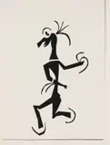 Walter Battiss, Fook Figure, screenprint on paper