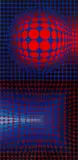 Victor Vasarely, Vp xx, 1971, colour screenprint on paper