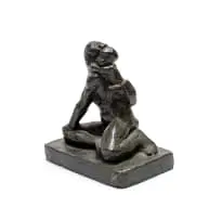 Moses Kottler, Mother and Baby, bronze with a brown patina